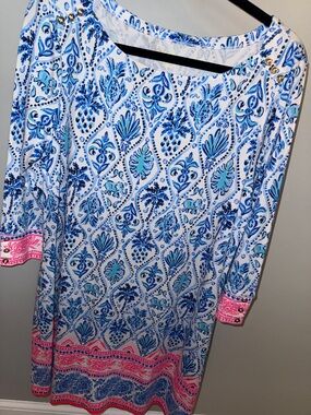 NWOT Lilly Pulitzer Blue & Pink Dress